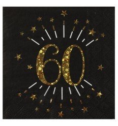 60 års fødselsdags servietter