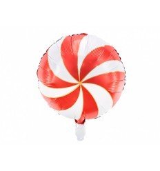 Folie ballon slik,  Rød og hvid