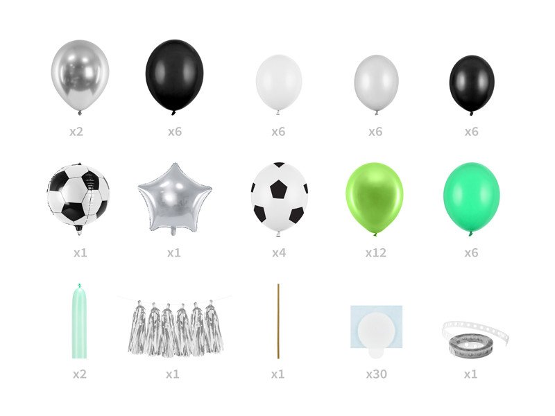 Ballon Dekorationssæt med fodbold tema