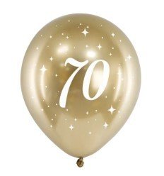 Guld balloner 70 års - blank