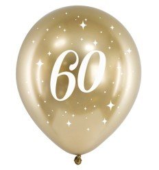 Guld balloner 60 års - blank