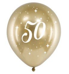 Guld balloner 50 års - blank