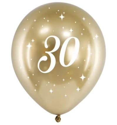 Guld balloner 30 års - blank