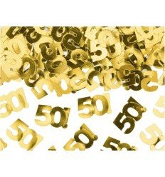 50 års Fødselsdag  guld konfetti