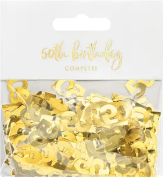 50 års Fødselsdag  guld konfetti