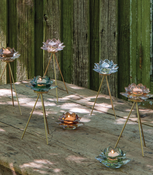 Se Lotus lysestager til fyrfadslys - 12 cm hos Festbyen