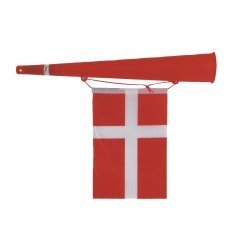 Trut horn med dansk flag