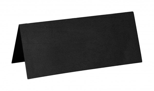 14: Bordkort, blank sort 3x7cm