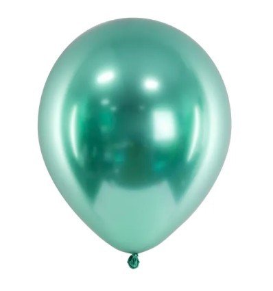 Grøn ballon - metallic
