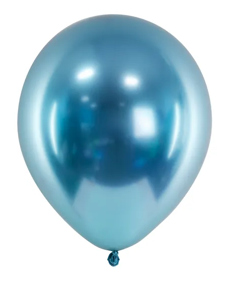 Blå ballon - metallic