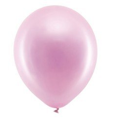 Pink regnbue ballon - Metallic