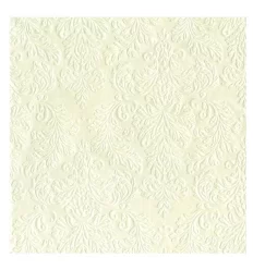 Cream mønster præget servietter 40x40 cm 