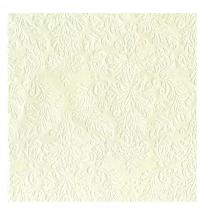 Cream mønster præget servietter 40x40 cm 