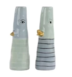 Vase and blå