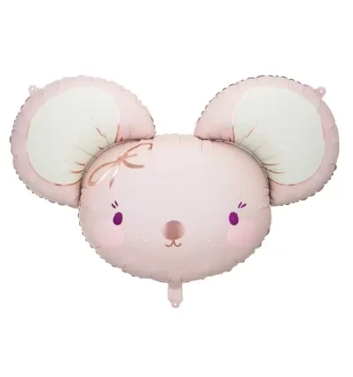 Folieballon mus med store ører