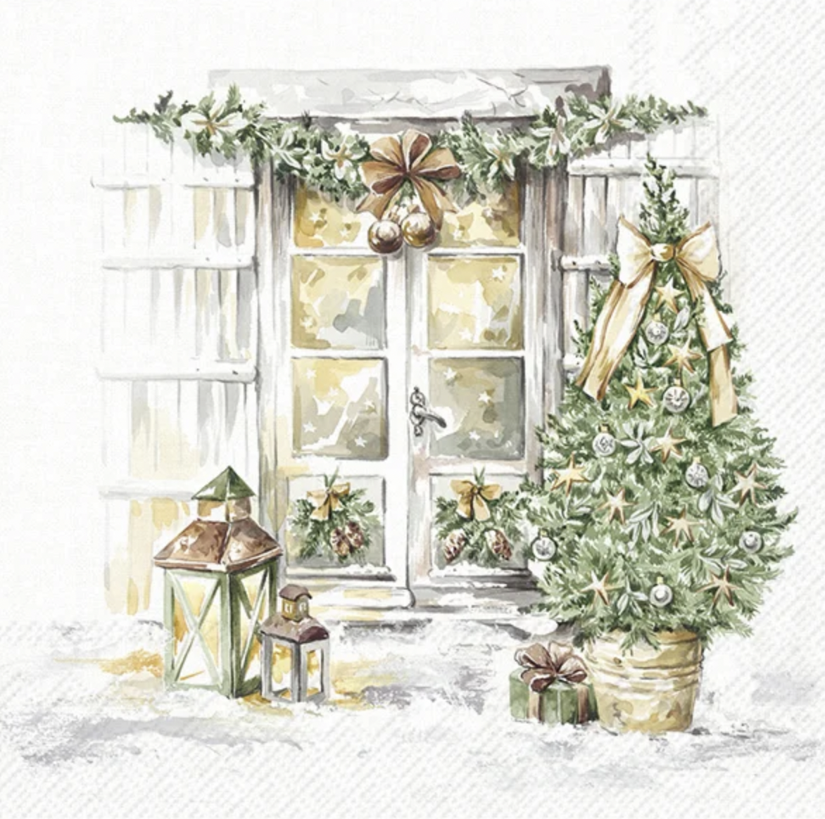 #2 - Jule servietter - romantisk udsmykning