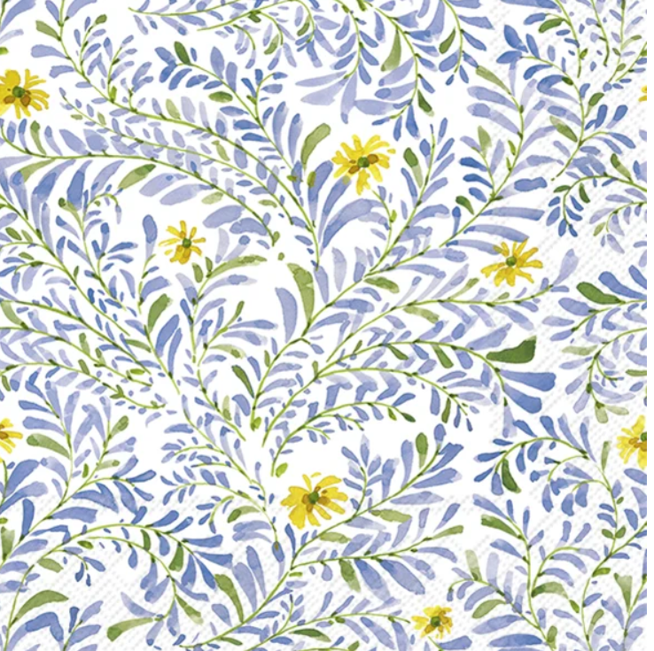 Billede af Servietter med blomster og grene str. 33x33cm