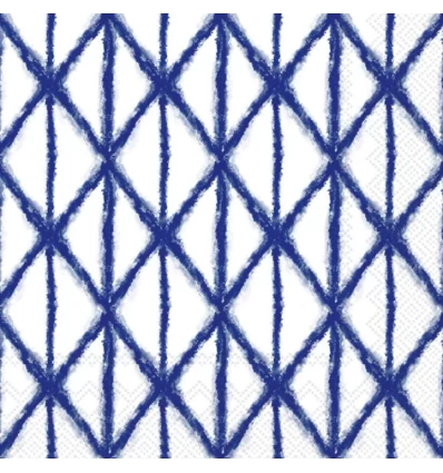 Serviet med blå mønster