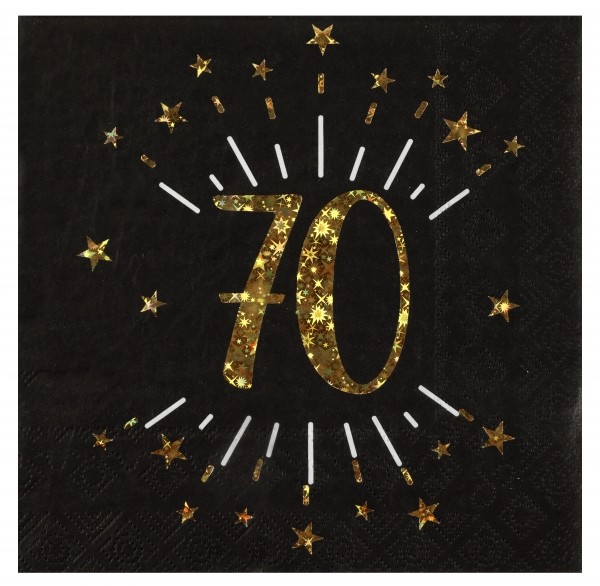 Billede af 70 års fødselsdag servietter