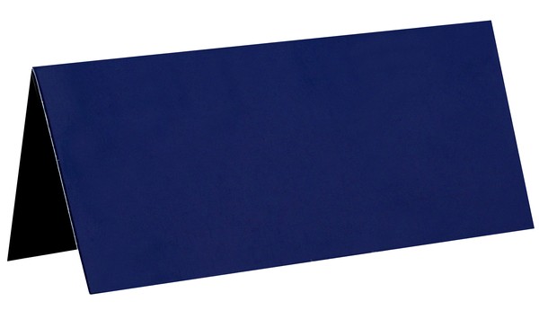 5: Bordkort, blank marine blå - 7x3cm.