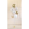 Ballonsæt med hvid og guld