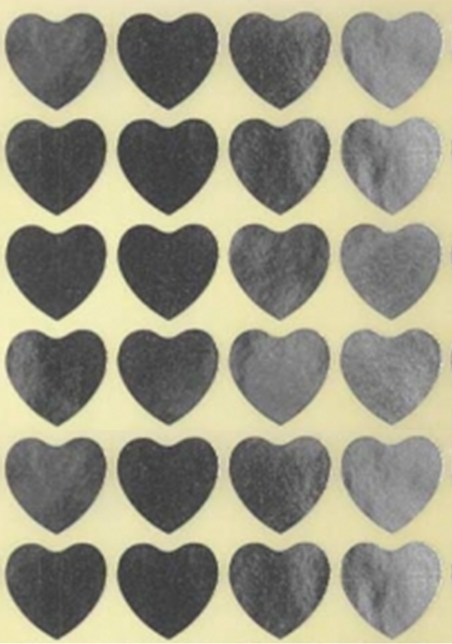 Sølv hjerte oblater - 48 stk
