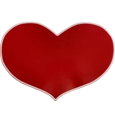 Rød æresport hjerte med hvid ramme