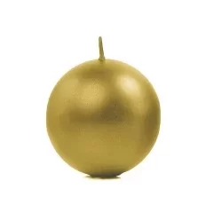 Guld Metallic Kuglelys - 6 cm