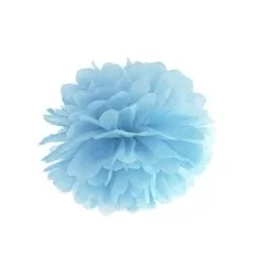 Lys blå pompom 35 cm