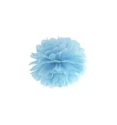 Lys blå pompom 25 cm