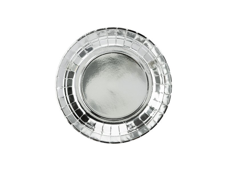 Paptallerkner - sølv - 18 cm