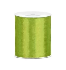 Lys grøn Satin bånd - 10 cm