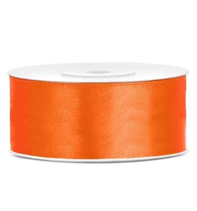 Orange Satin bånd - 25 mm