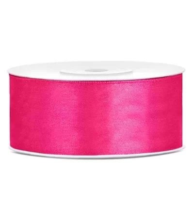 Mørk pink Satin bånd - 25 mm