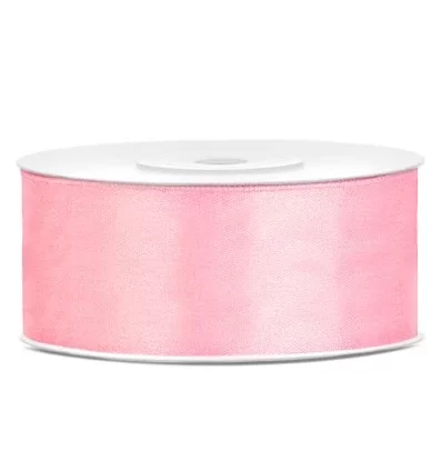 Lys pink Satin bånd - 25 mm