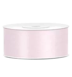 Lys rosa Satin bånd - 25 mm