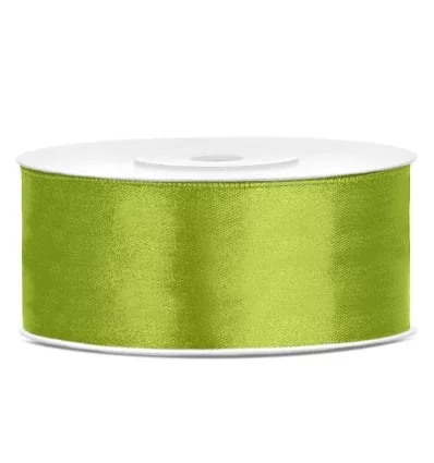 Lys grøn Satin bånd - 25 mm