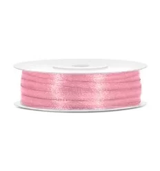 Lys pink Satin bånd - 3 mm
