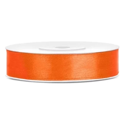 Orange Satin bånd - 12 mm