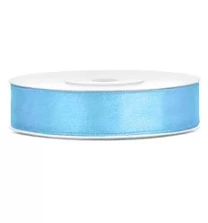 Lys blå Satin bånd - 12 mm