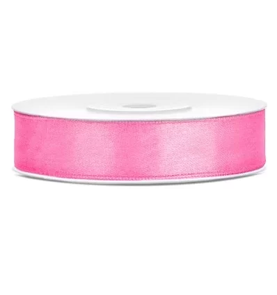 Pink Satin bånd - 12 mm