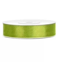 Lys grøn Satin bånd - 12 mm