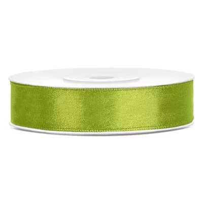Lys grøn Satin bånd - 12 mm