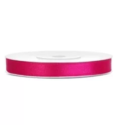 Mørk pink Satin bånd - 6 mm