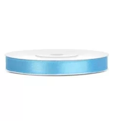 Lys blå Satin bånd - 6 mm