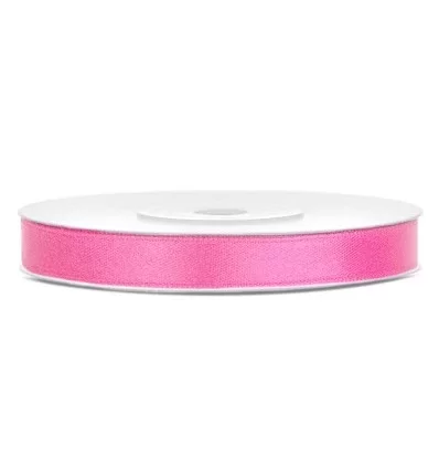 Pink Satin bånd - 6 mm