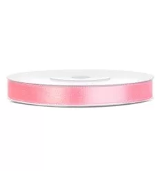 Lys pink Satin bånd - 6 mm