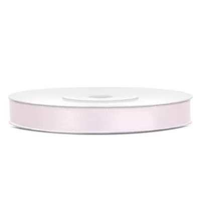 Lys rosa Satin bånd - 6 mm