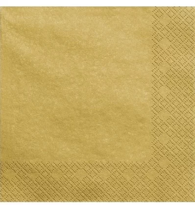 Guld servietter 33 x 33 cm
