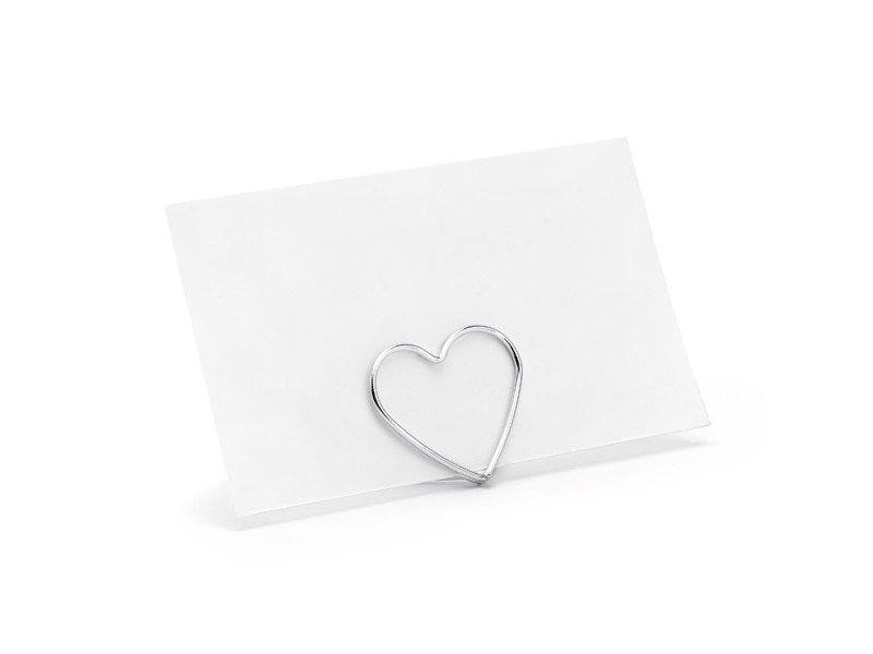 #3 - Bordkort holder - hjerte i sølv